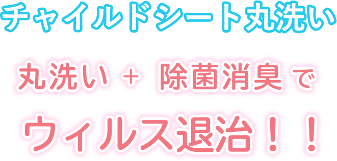 チャイルドシート丸洗い 丸洗い＋除菌消臭でウィルス退治！！